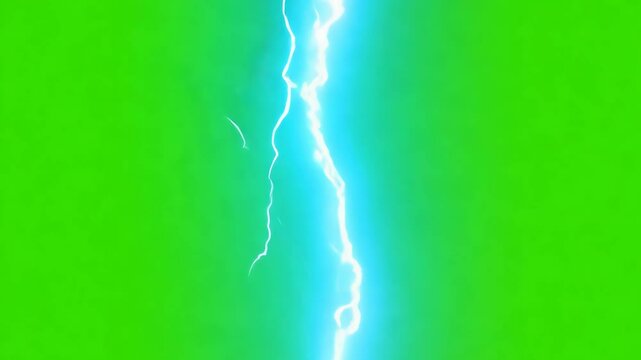 Bright lightning flashes on a vibrant green background, creating an effect of nature's force and energy, World Meteorological Day