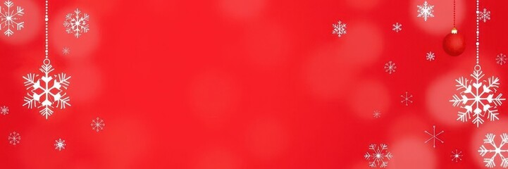 A festive Christmas illustration featuring various small snowflakes on a gradient background in shades of red, seasonal, background, gradient