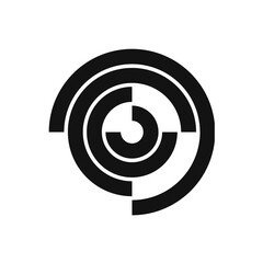 black and white target symbol