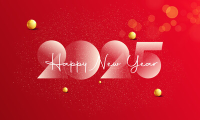 3d happy new year 2025 creative poster design. Premium vector background greetings and New Year 2025 celebrations.