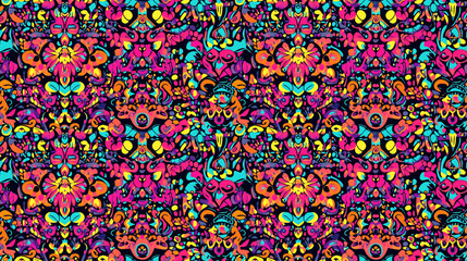 Naklejka premium Cool abstract pattern featuring vibrant colors and intricate shapes suitable for modern graphic design projects