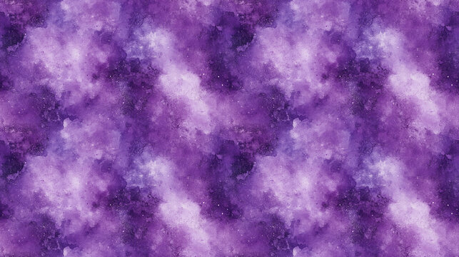 Purple watercolor abstract background with splashes and stains seamless pattern ideal for design and decoration copy space for personalization