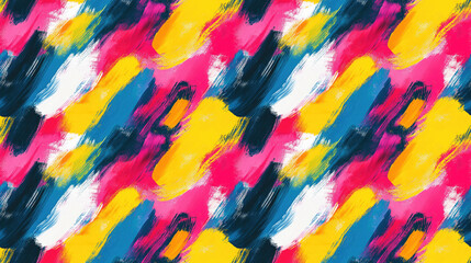 Brushed painted abstract background with vibrant strokes in a seamless pattern perfect for textiles and wallpapers