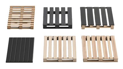 Multicolored wooden pallets, a composition of varying sizes, textures, and colors ideal for diy projects rustic decor