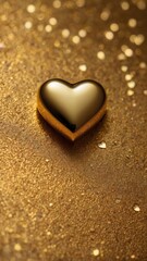 Obraz premium heart, love, valentine, shape, symbol, romance, day, valentines, chocolate, romantic, sweet, food, decoration, red, brown, holiday, isolated, candy, texture, cookie, passion, concept, gold, gift