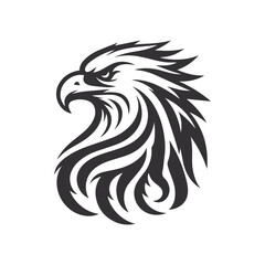 Eagle bird vector silhouette illustration. 