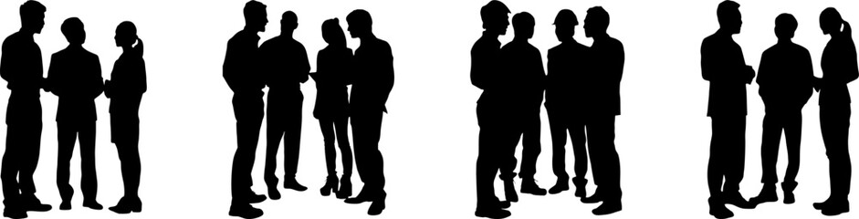 collection of business people silhouettes.