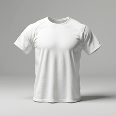 3D mockup white short-sleeved t-shirt for men