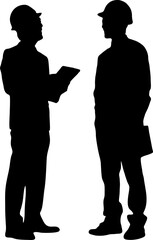 Dialogue worker silhouette