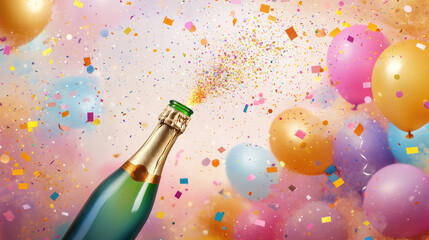 Festive Champagne Celebration for New Year's Eve