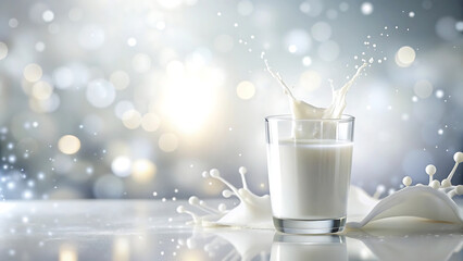 soft white Milk splash background