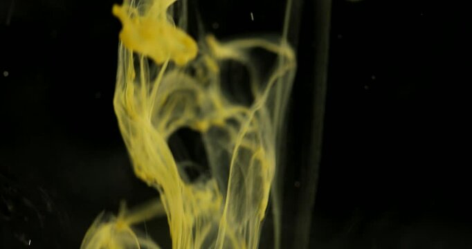 Yellow Lava Ink Abstract Liquid Lamp Effect