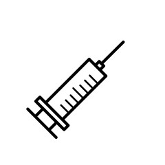 syringe, injection, vaccine - vector icon