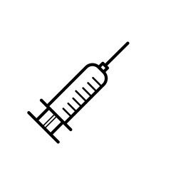 syringe, injection, vaccine - vector icon