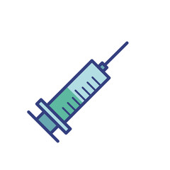 syringe, injection, vaccine - vector icon