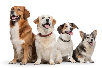 dogs on a white background
