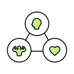 Heart Symbols Representing Mental Health and Awareness. Emotional Support and Self-Improvement