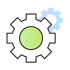 Gear Representing Smooth Operations and Efficiency. Reliability and Process Optimization