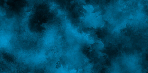 watercolor painted mottled blue background with vintage marbled textured for your creative design, Smoke in the dark blue texture, Abstract blue grunge clouds smoke texture background.