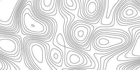 Black and white landscape with mountains and hills geographic ornament topography stylized height of the lines map, terrain map contours trail geographic relief vintage outdoors style cartography.