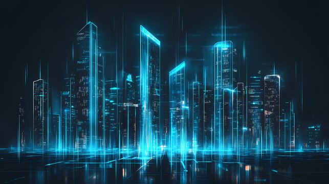 Light metropolis futuristic feeling dystopic dark runner technological neon city cyberpunk digital day scrapers urban. Neon Blade City. Illustration