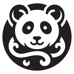 Cute Panda Face Icon 