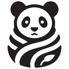 Playful Panda Icon Illustration for Logo