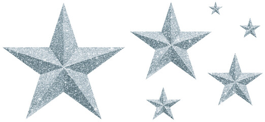 ÉTOILE ARGENTÉE EN RELIEF