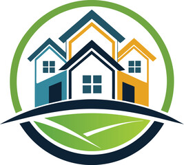 real estate logo vector illustration 