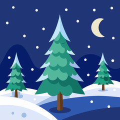 Obraz premium Snow holiday Christmas winter tree white background
