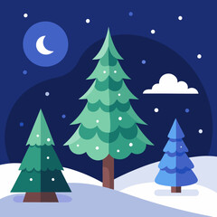 Obraz premium Snow holiday Christmas winter tree white background