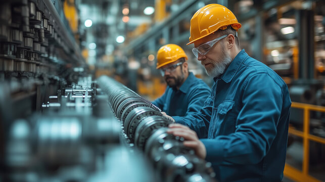 Technicians Evaluating Liquid Transport Pipe Operations