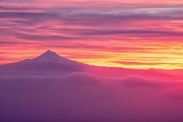 Foggy Sunrise with Mt. Hood