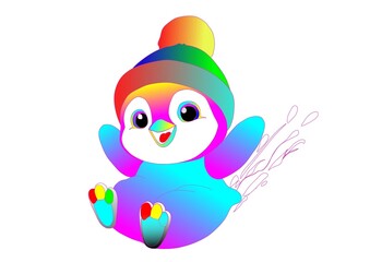 penguin colorful vector design