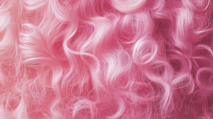 Fototapeta premium Abstract Pink and White Curly Hair Texture Background