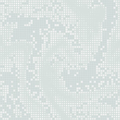 White camouflage of the LED screen. Urban camo halftone dots texture. Military seamless pattern. Digital background. Vector