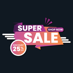 purple promotion sale template vector illustration