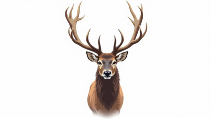 deer isolated on white background