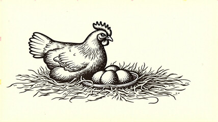 hand drawn illustration of a bird