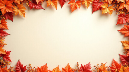 autumn leaves frame