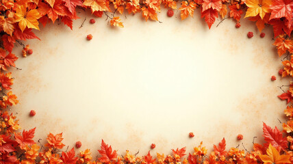 autumn leaves frame
