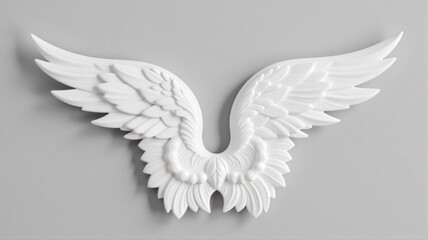 white wings on black background