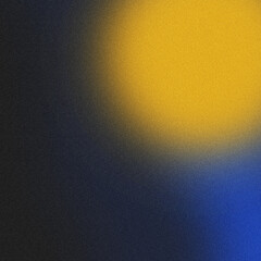 abstract grainy background with dark blue, yellow, and black gradient, featuring a glowing vibrant color blend and noise texture for poster, banner, or cover design