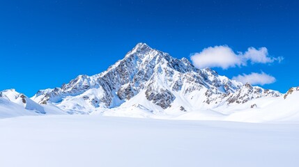 Fototapeta premium Chamonix, France, night view of Petit Dru North Face