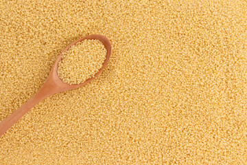background of dry couscous