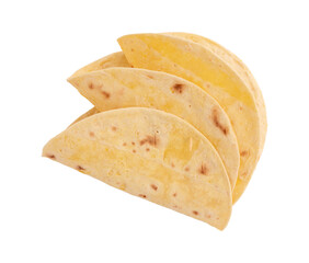 corn tortillas isolated on white