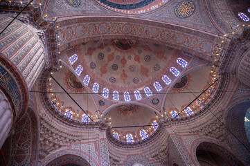 400 Years old Ottoman Mosque interior photos 
İt is written prayer and God names with Arabic letters  