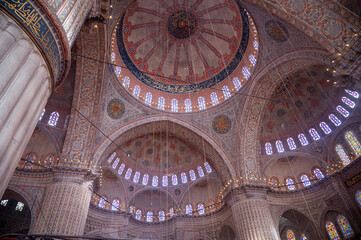 400 Years old Ottoman Mosque interior photos 
İt is written prayer and God names with Arabic letters  