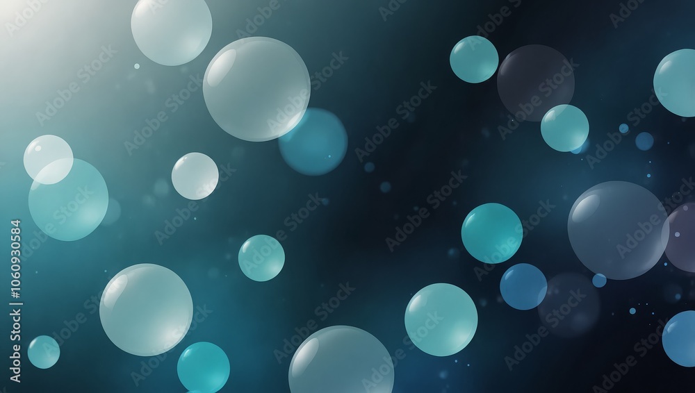 Wall mural abstract background gradient soft light blue bokeh for graphic business background hitech technology
