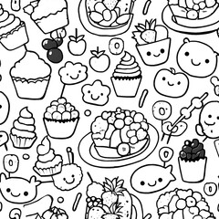 seamless background with sweets